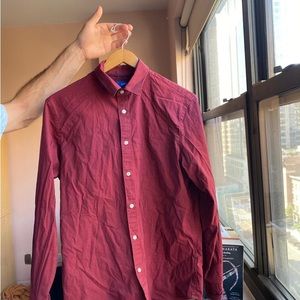 APT. 9, Red button down shirt, perfect condition, medium size